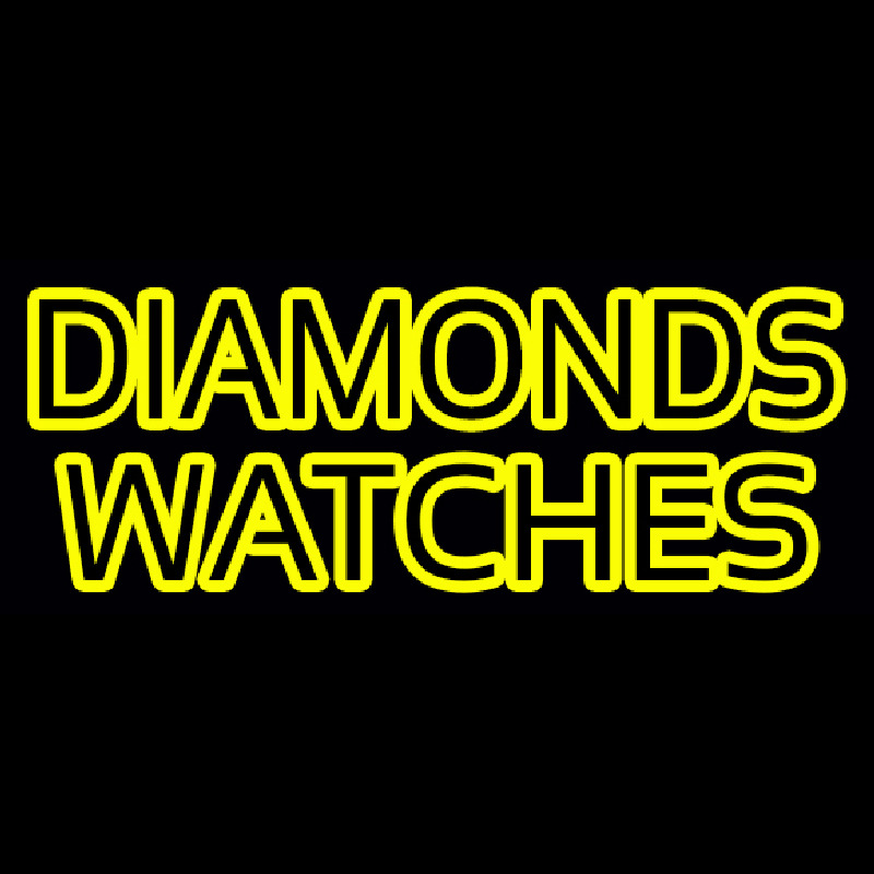 Diamonds Watches Neon Skilt