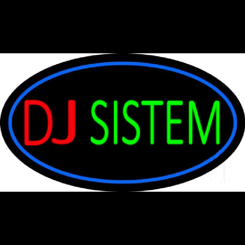 Dj System Block 2 Neon Skilt