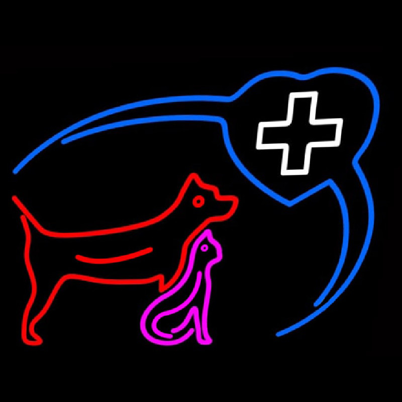 Dog And Cat Clinic Neon Skilt