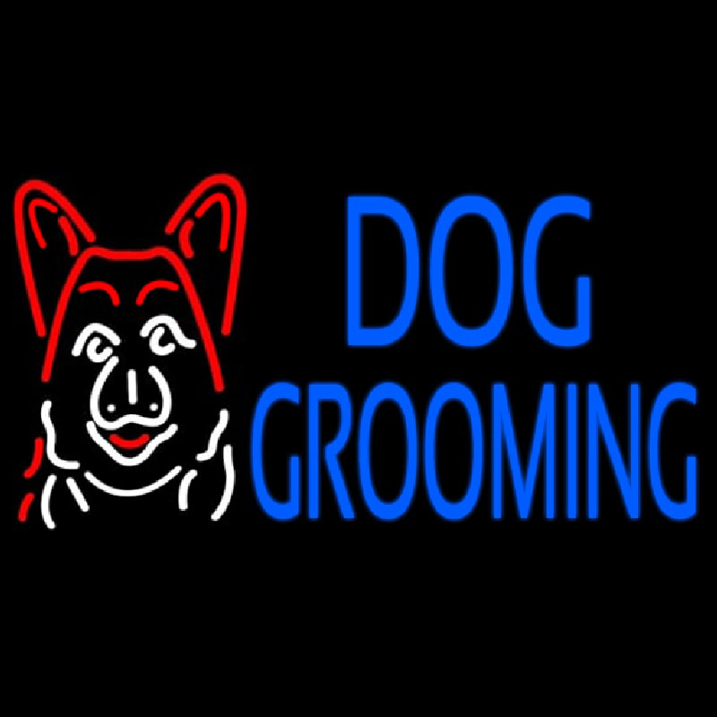 Dog Grooming Neon Skilt