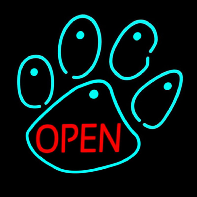 Dog Open Logo 4 Neon Skilt