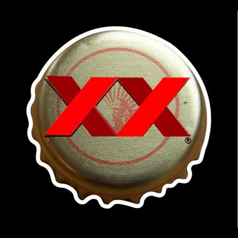 Dos Equis Amber Me ico Bottle Cap Beer Sign Neon Skilt