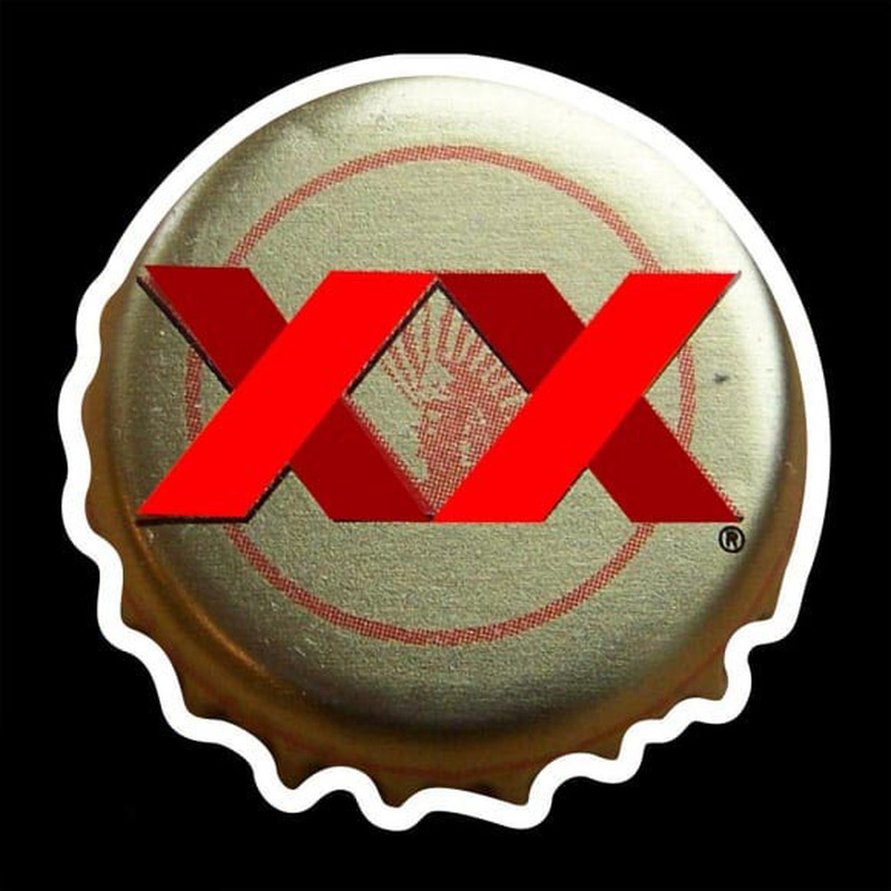 Dos Equis Amber Me ico Bottle Cap Beer Sign Neon Skilt