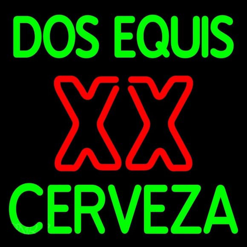 Dos Equis X  Cerveza Beer Sign Neon Skilt