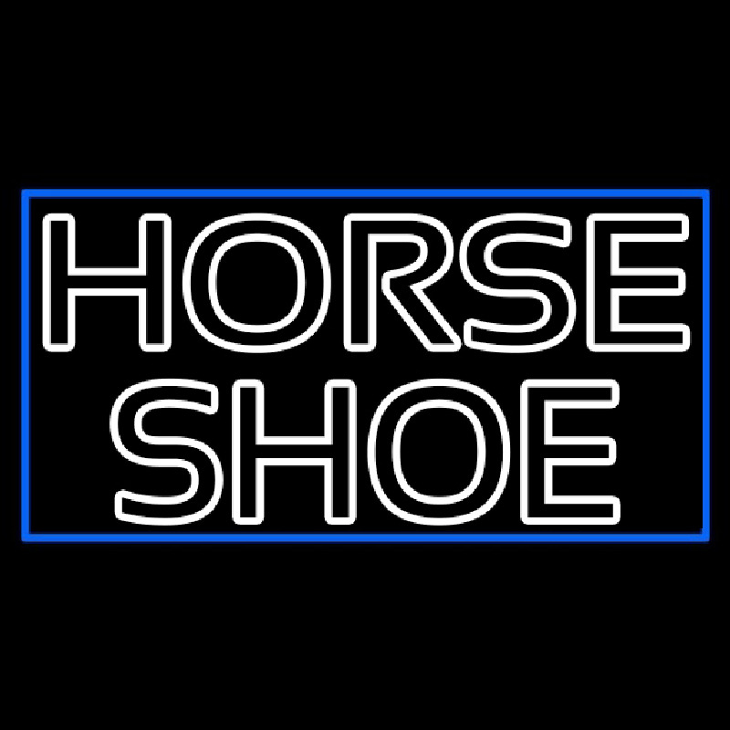 Double Stroke Horse Shoe Neon Skilt