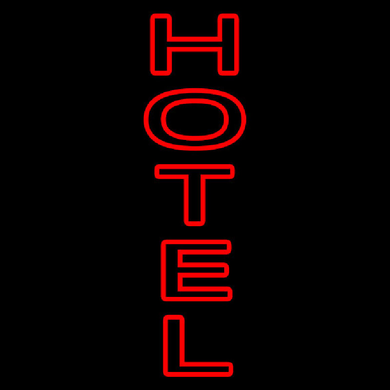 Double Stroke Hotel Neon Skilt