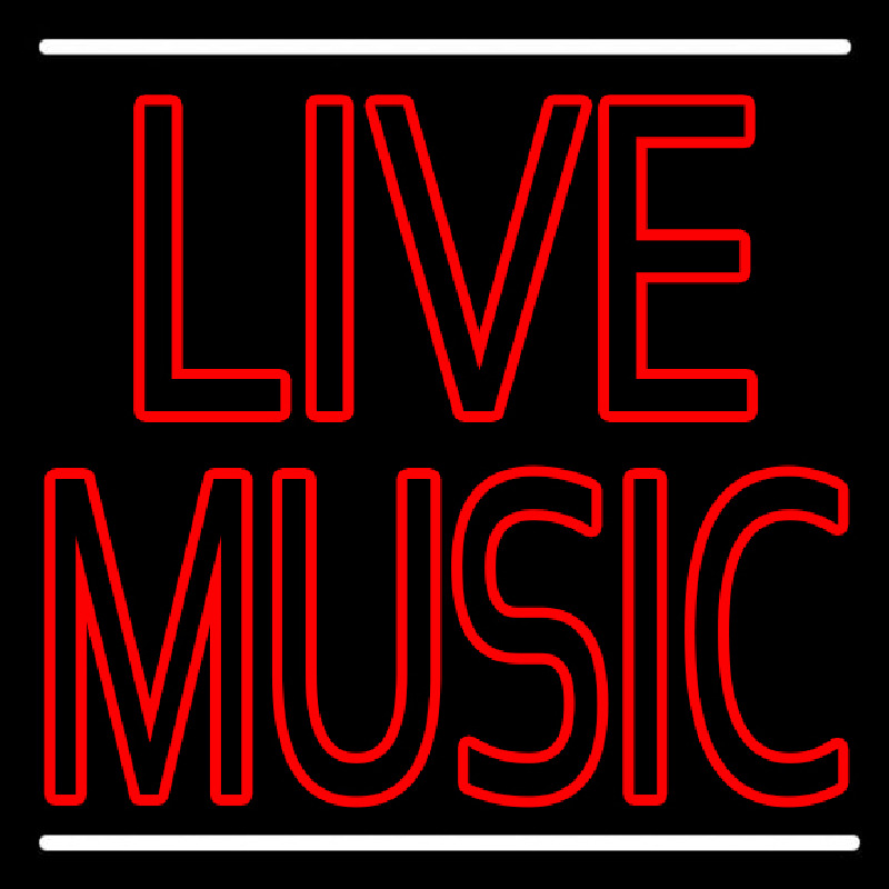 Double Stroke Live Music 2 Neon Skilt