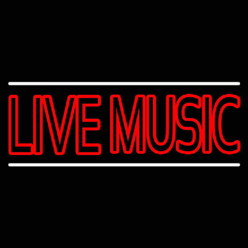 Double Stroke Live Music Neon Skilt