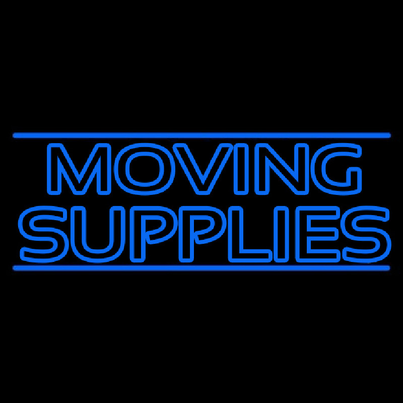 Double Stroke Moving Supplies Neon Skilt