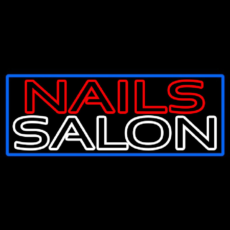 Double Stroke Nail Salon Neon Skilt