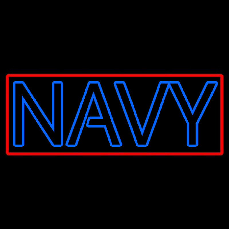 Double Stroke Navy Neon Skilt