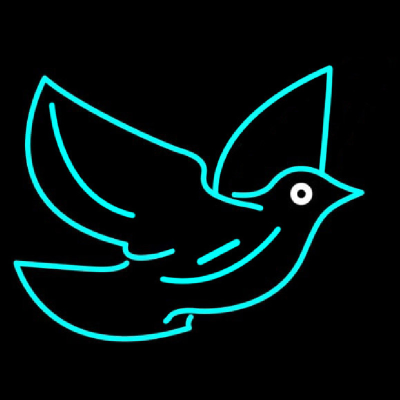 Dove Clipart Neon Skilt