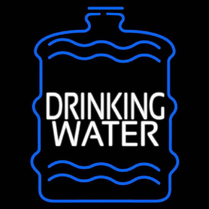 Drinking Water Neon Skilt