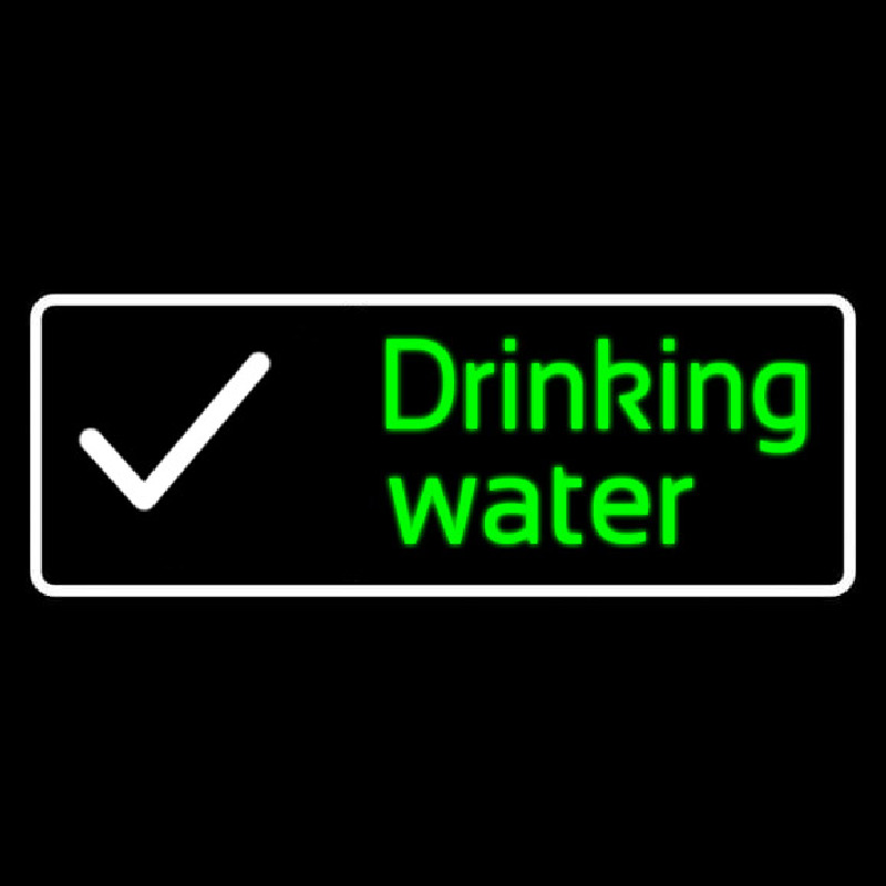 Drinking Water Neon Skilt