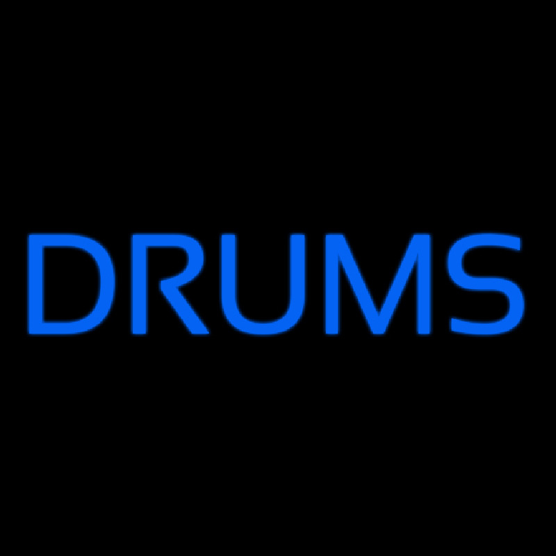 Drums Block 1 Neon Skilt