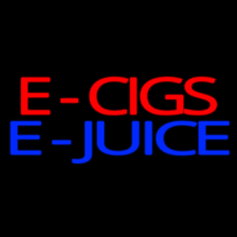 E Cigs E Juice Neon Skilt