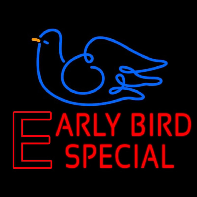 Early Bird Special Neon Skilt