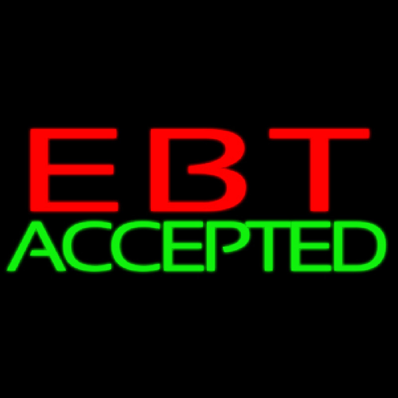Ebt Accepted Neon Skilt