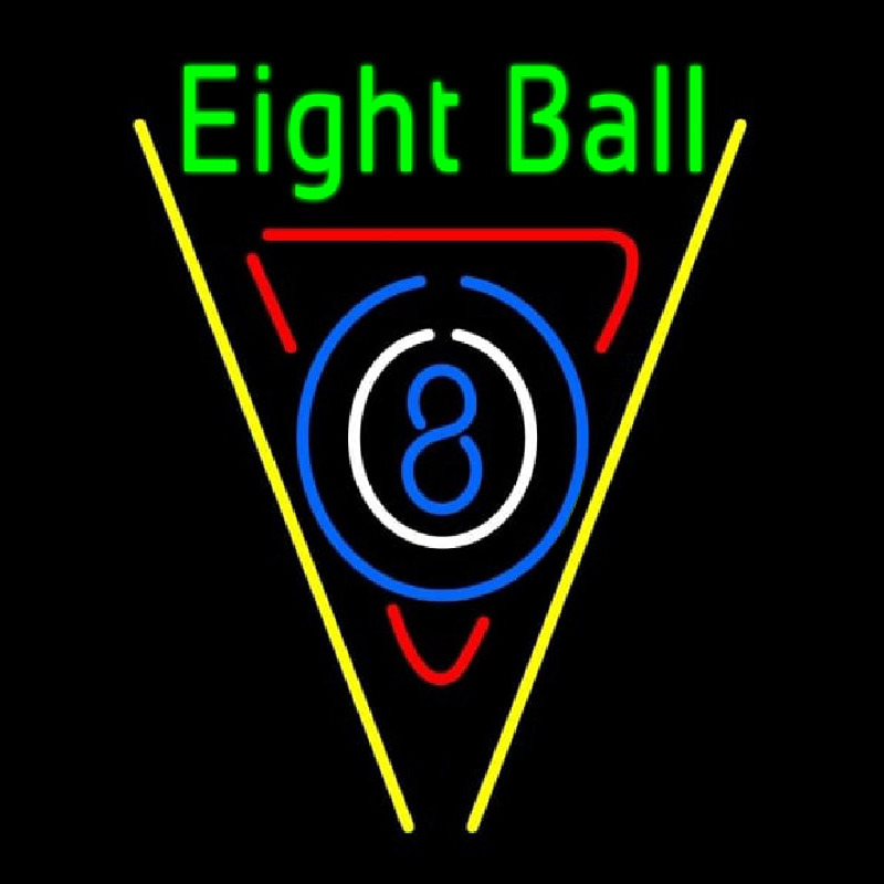 Eight Ball Pool Bar Neon Skilt