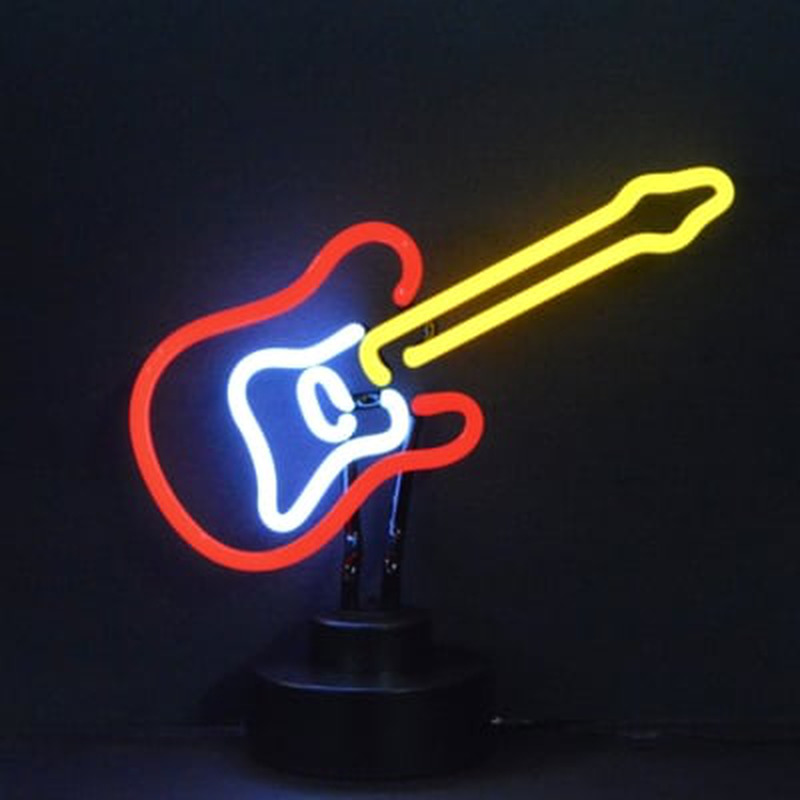 Electric Guitar Desktop Neon Skilt