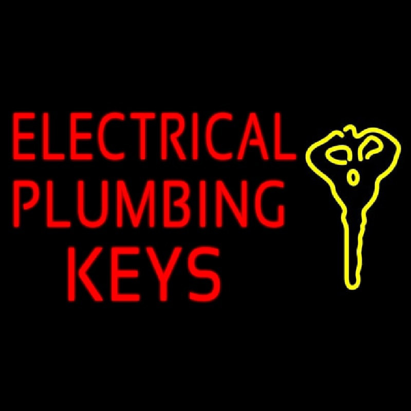 Electrical Plumbing Keys Neon Skilt