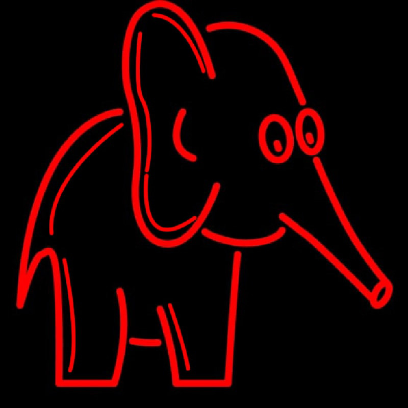 Elephant Neon Skilt