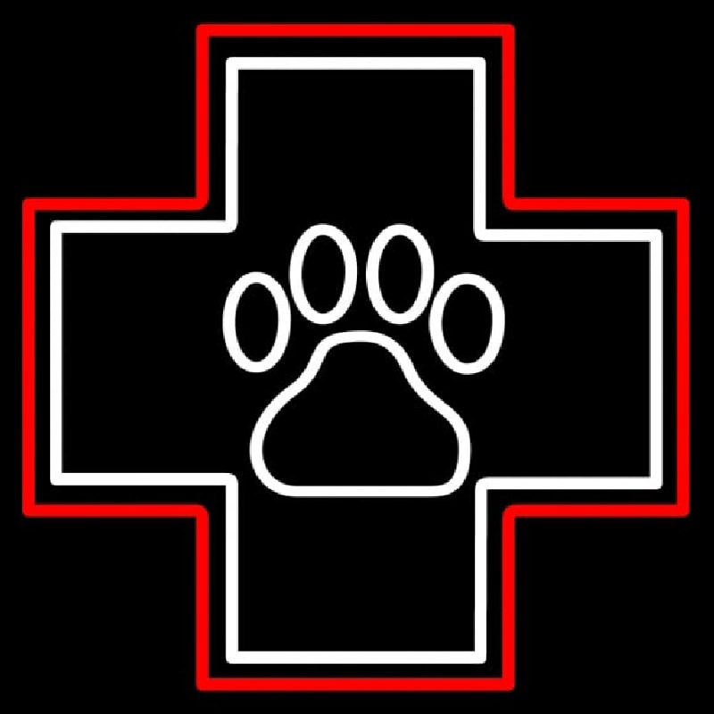 Emergency Icon Veterinary Neon Skilt