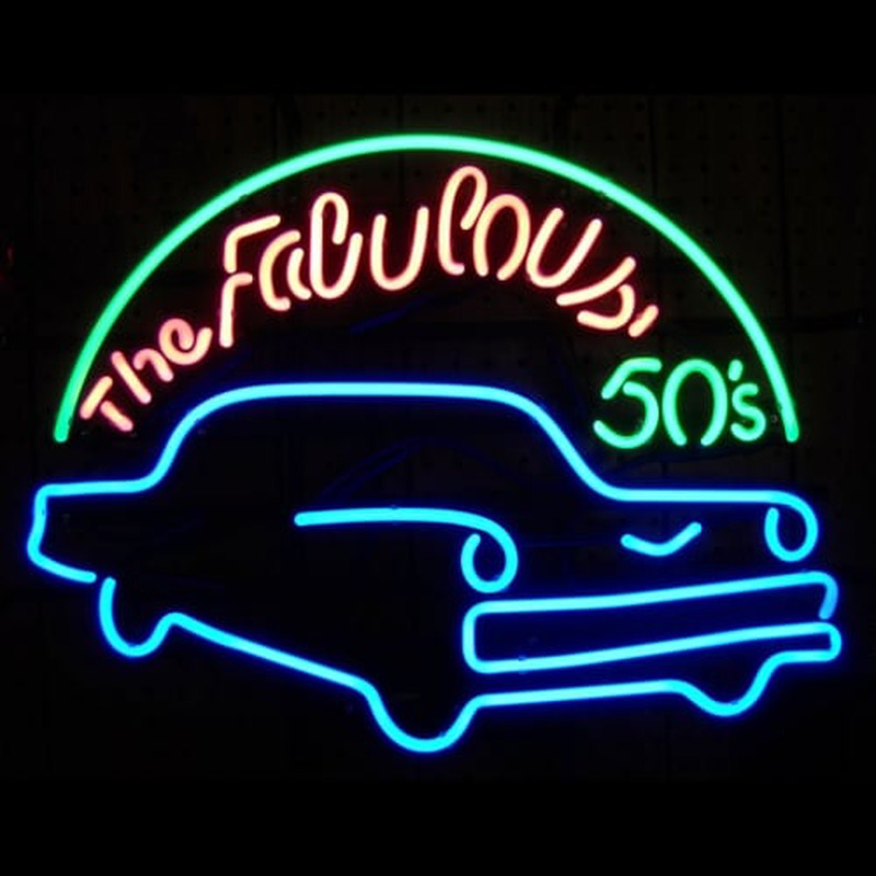 Fabulous 50S For Garage Man Cave Wall Art Neon Skilt