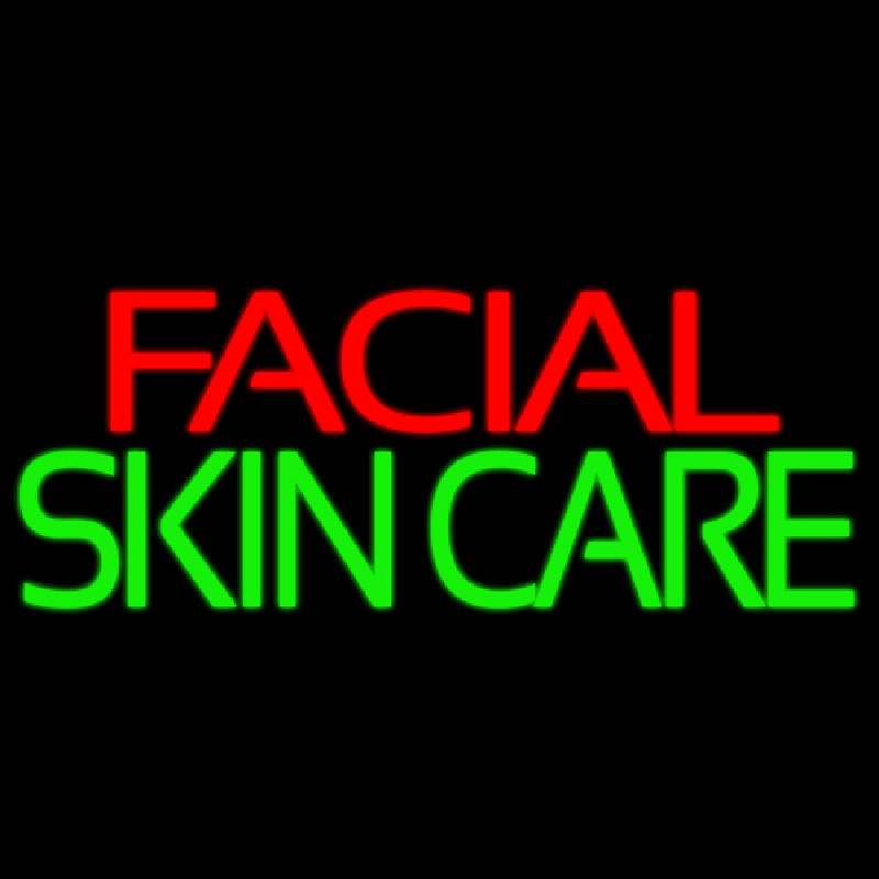 Facial Skin Care Neon Skilt