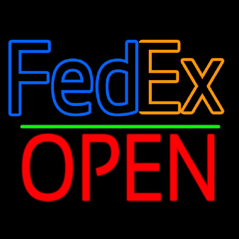Fede  Logo With Open 1 Neon Skilt