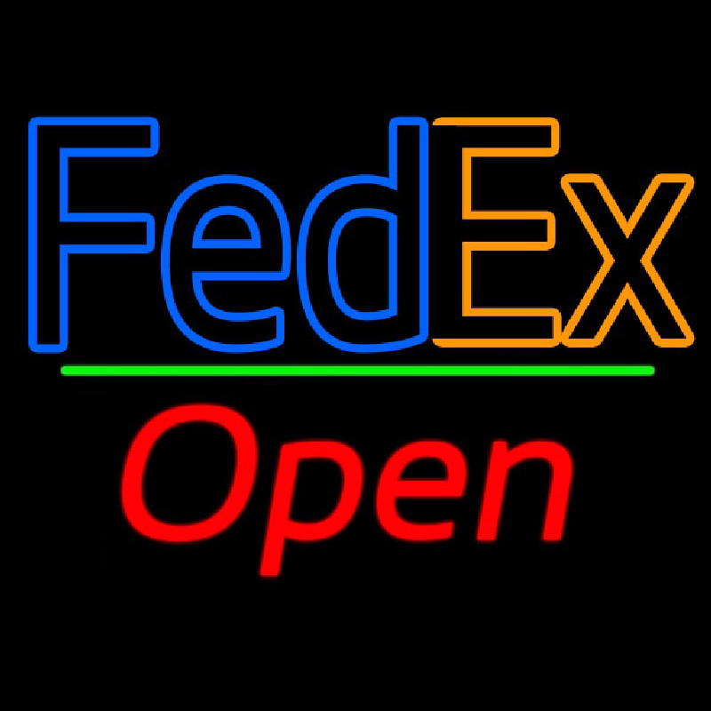 Fede  Logo With Open 2 Neon Skilt