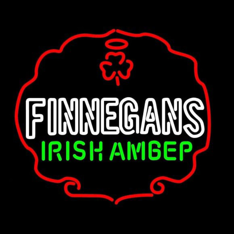 Finnegans Green Logo Beer Sign Neon Skilt