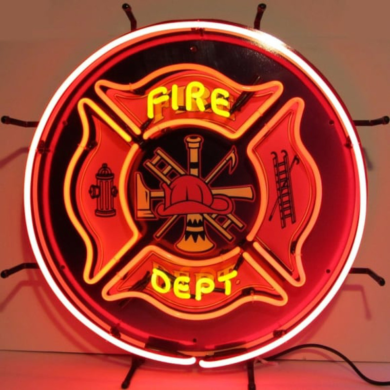 Fire Department Neon Skilt
