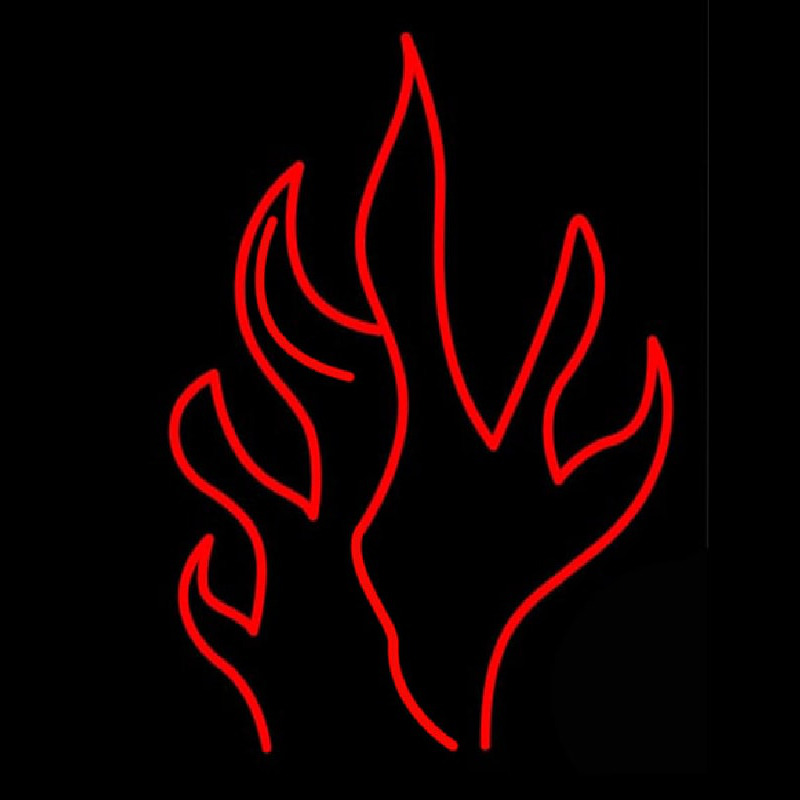 Fire Flame Artwork Neon Skilt