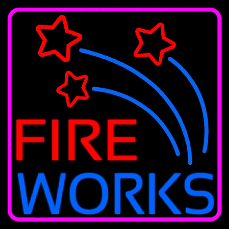 Fire Work Multi Color 1 Neon Skilt