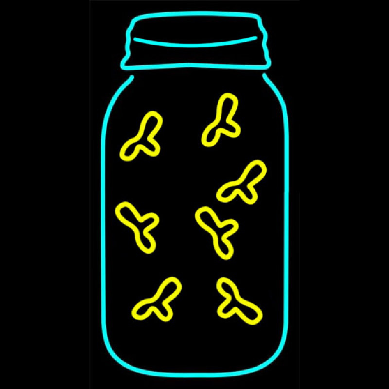 Fireflies In A Jar Neon Skilt