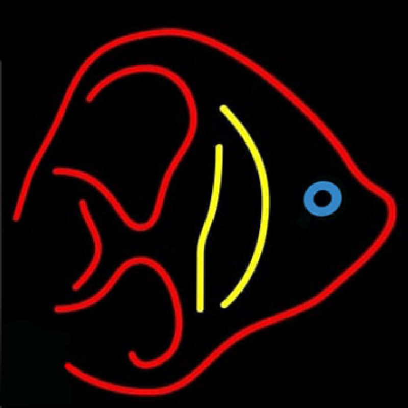 Fish Logo Seafood  Neon Skilt