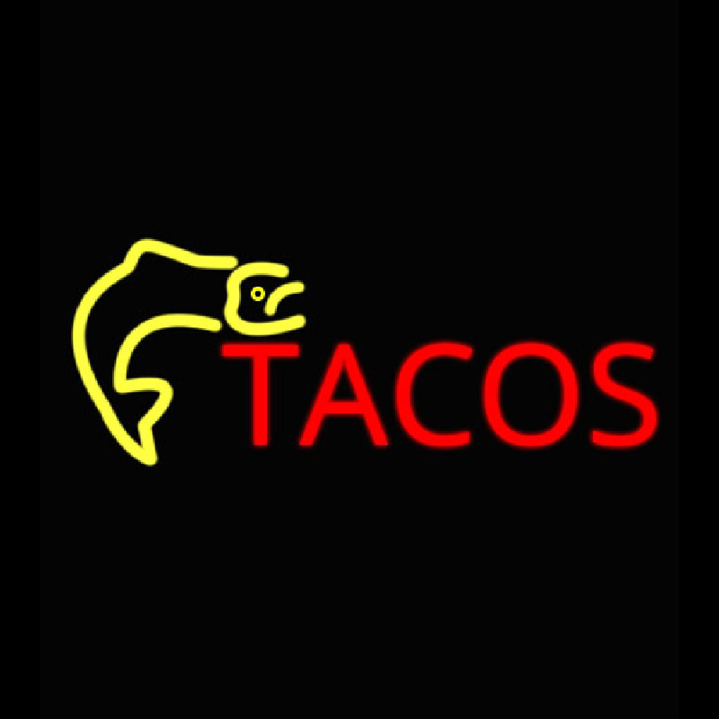 Fish Tacos Catering Neon Skilt