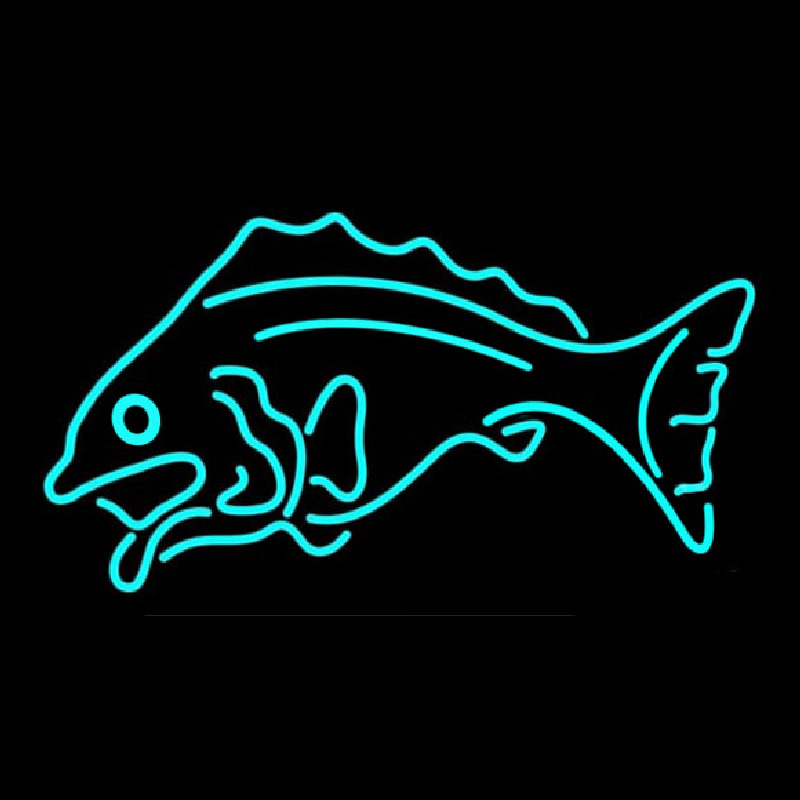 Fish Tuquoise Logo 1 Neon Skilt