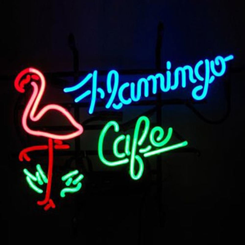 Flamingo Cafe Butik Neon Skilt