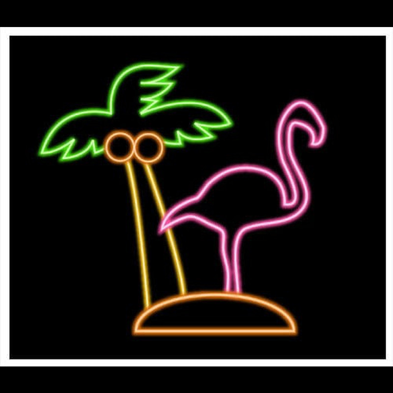 Flamingo Palm Neon Skilt
