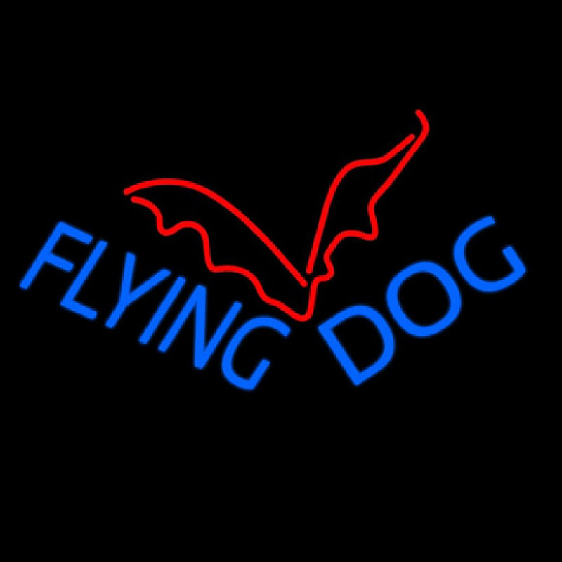 Flying Dog Neon Skilt