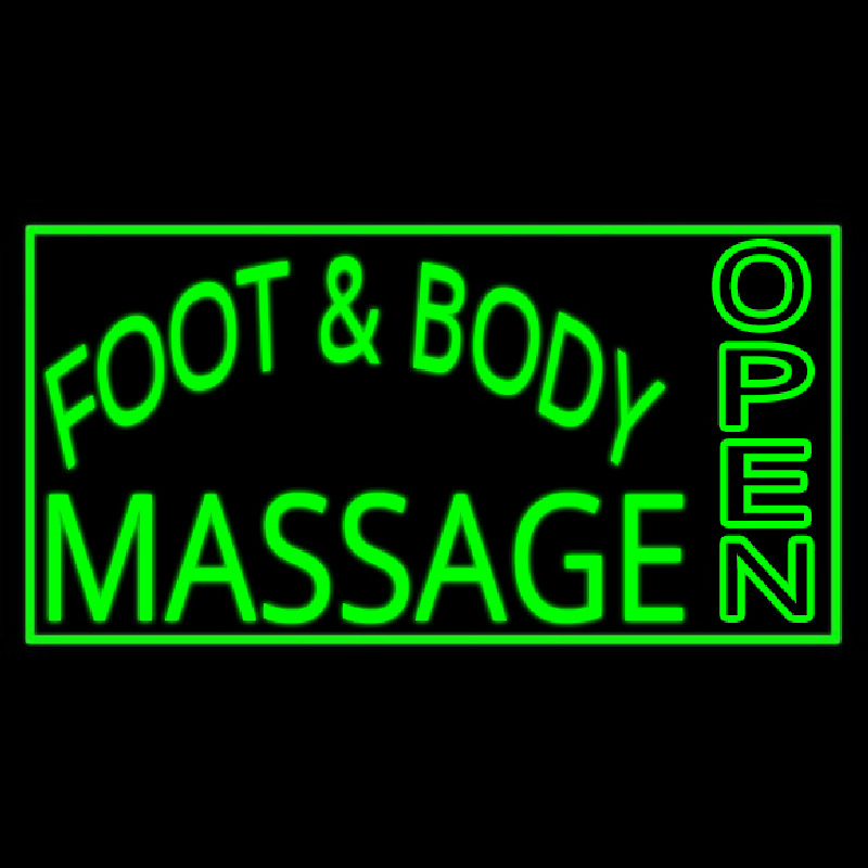 Foot And Body Massage Open Neon Skilt