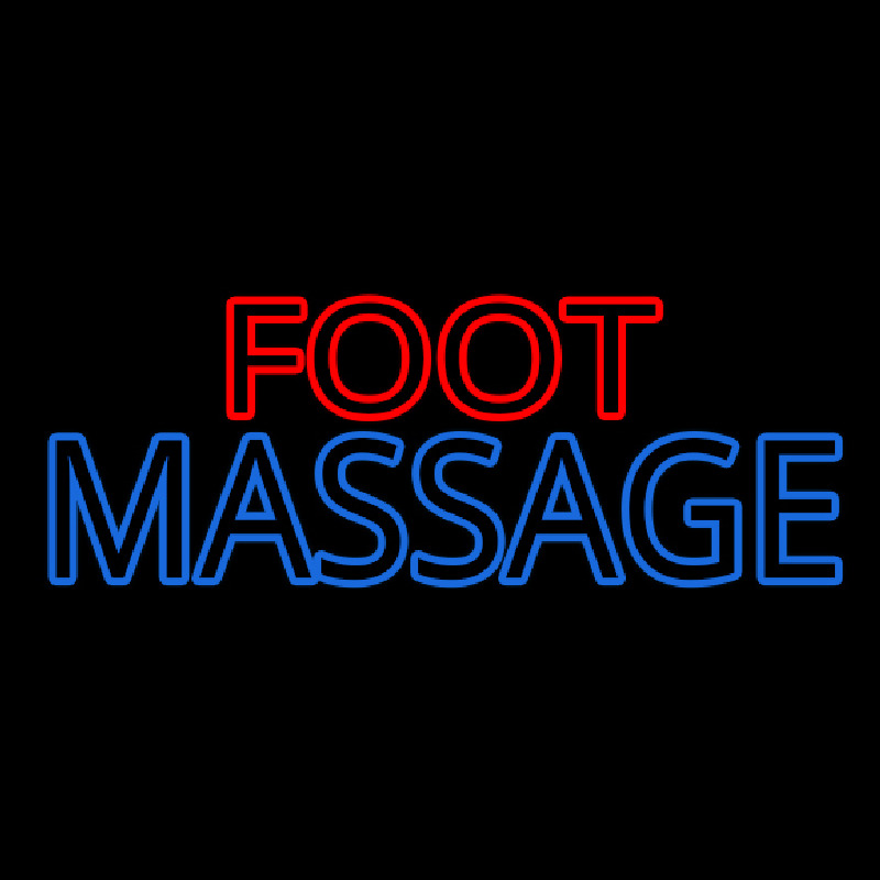 Foot With Double Stroke Massage Neon Skilt