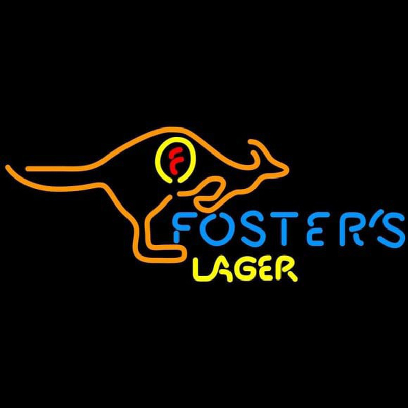 Fosters Kangaroo Beer Sign Neon Skilt