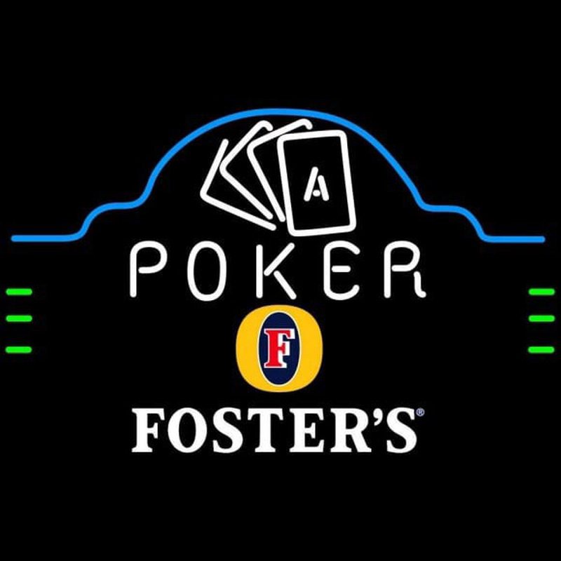 Fosters Poker Ace Cards Beer Sign Neon Skilt