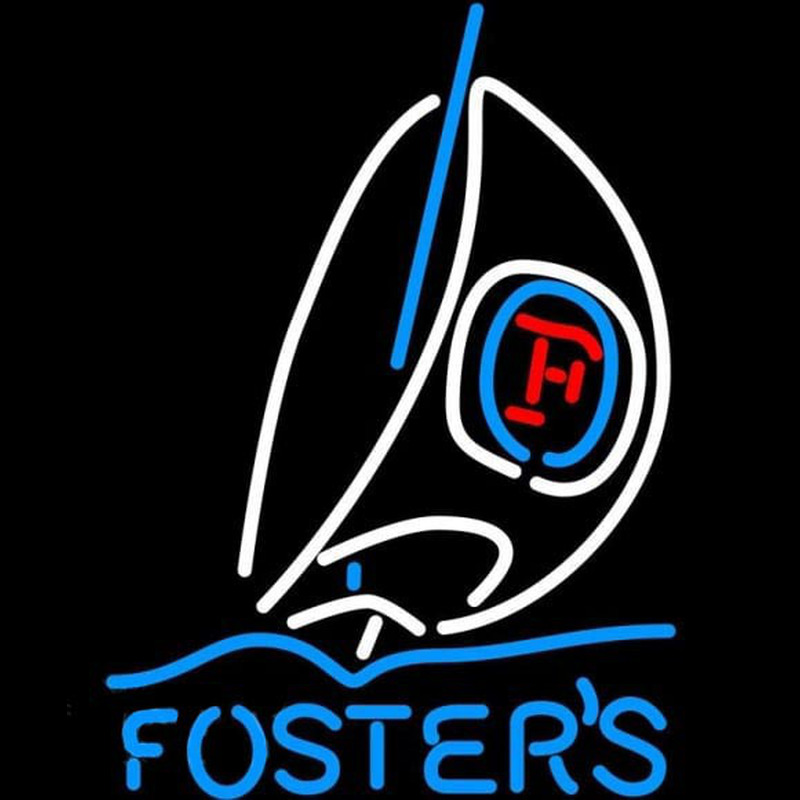 Fosters Sailboat Beer Sign Neon Skilt