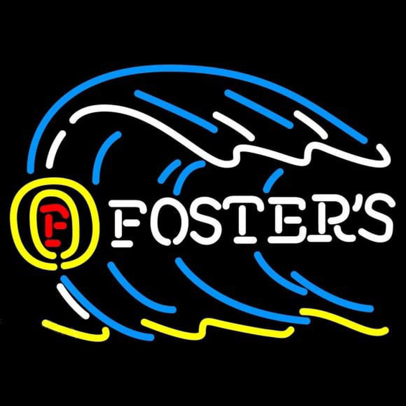 Fosters Tidal Wave Beer Sign Neon Skilt