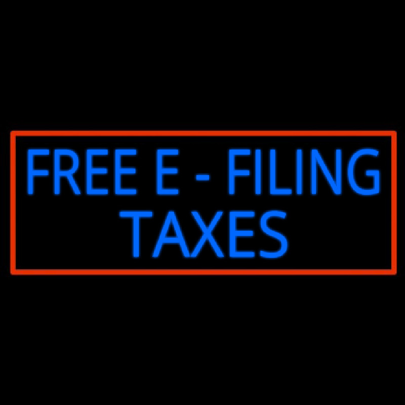 Free E Filing Ta es Neon Skilt