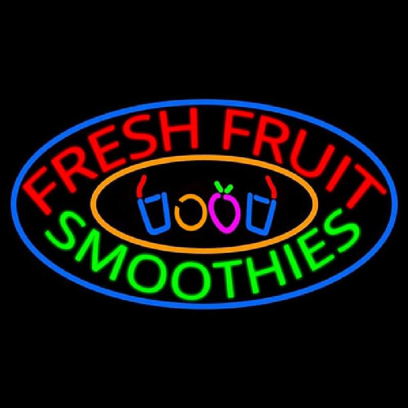 Fresh Fruit Smoothies Neon Skilt